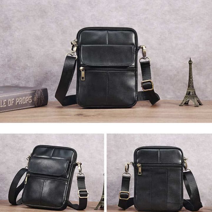 Lune London | Small Shoulder Bag Made of Genuine Leather for Men