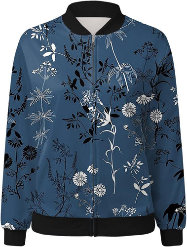 Amarae | Bomber jacket with floral pattern for women