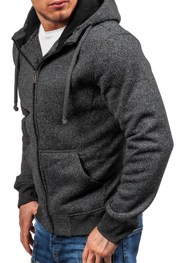 Men's hooded jacket with modern zip closure and practical side pockets Lune London