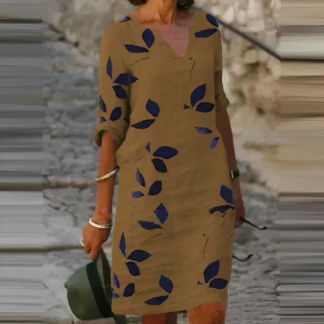 Lune London | Stunning summer dress with leaf print for women