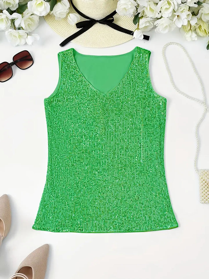 Lune London | Sleeveless Top with Sequins