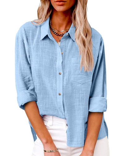 Amarae | Cotton-Linen Blouse