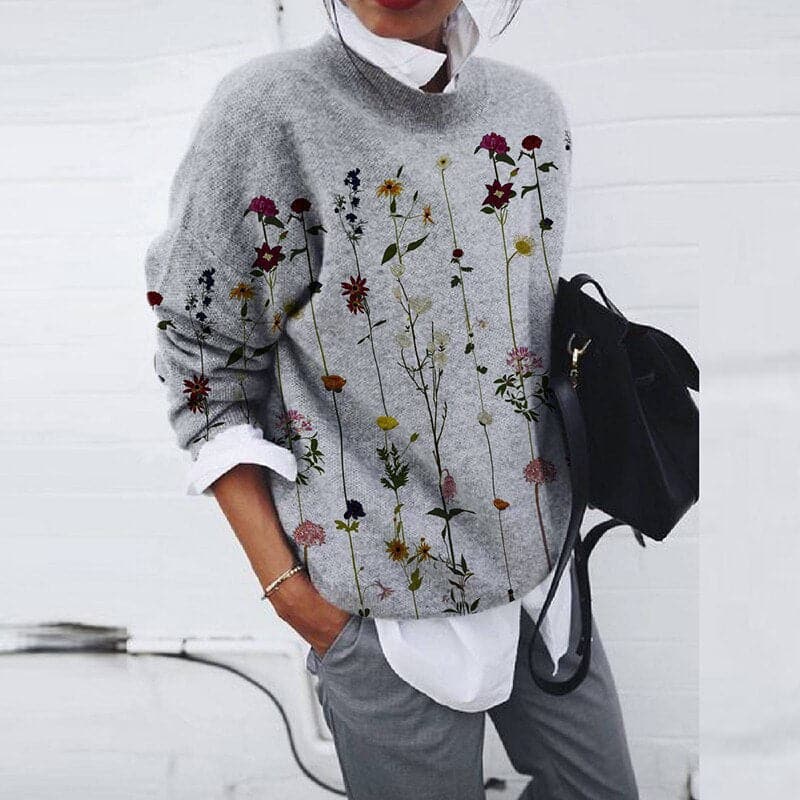 Amarae | Sweatshirt - Comfortable Fit - Graphic Print - Long Sleeved Crew Neck