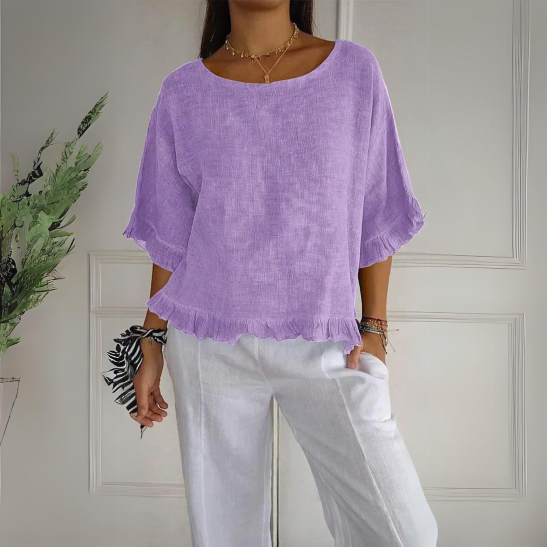 Lune London | Linen shirt with ruffle