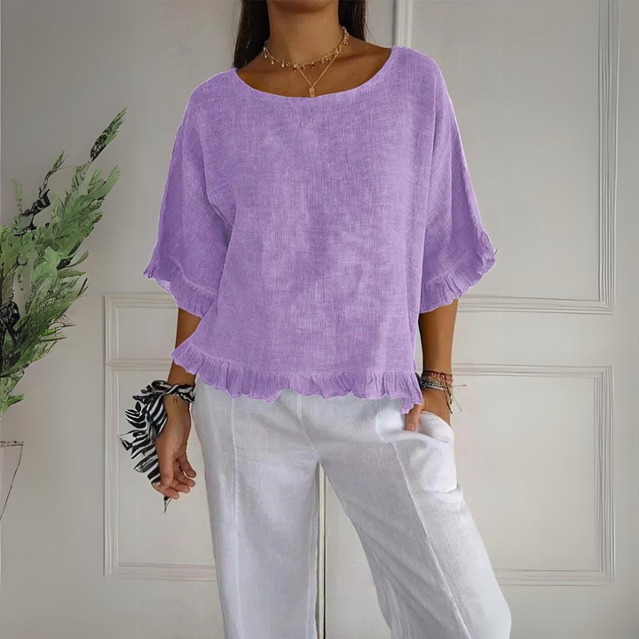 Lune London | Linen shirt with ruffle