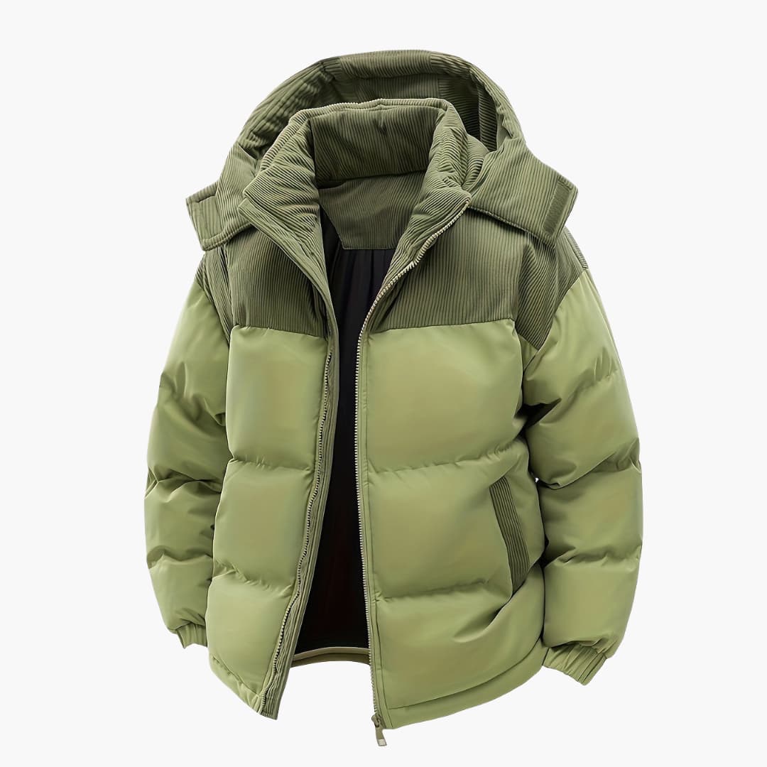 Lune London | Casual Hooded Jacket with Puffer and Color Block Design