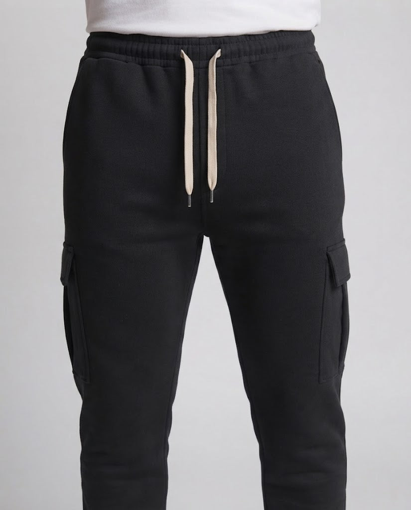 Men's cargo joggers with drawstring, elastic waistband, and patch flap pockets Amarae
