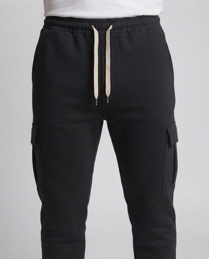 Men's cargo joggers with drawstring, elastic waistband, and patch flap pockets Amarae