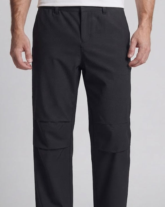 Men's Relaxed Wide-Leg Pants made of technical stretch twill with clean waistband Amarae