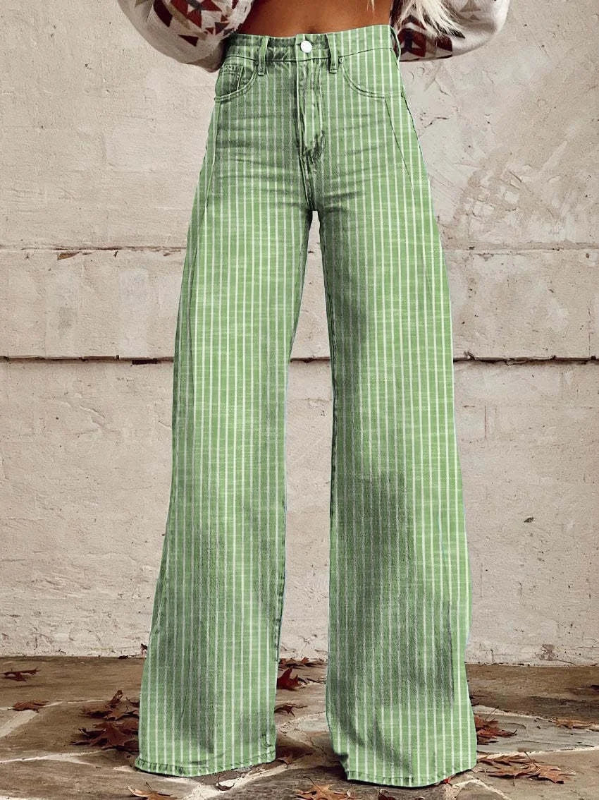 Lune London | Classic striped wide leg pants