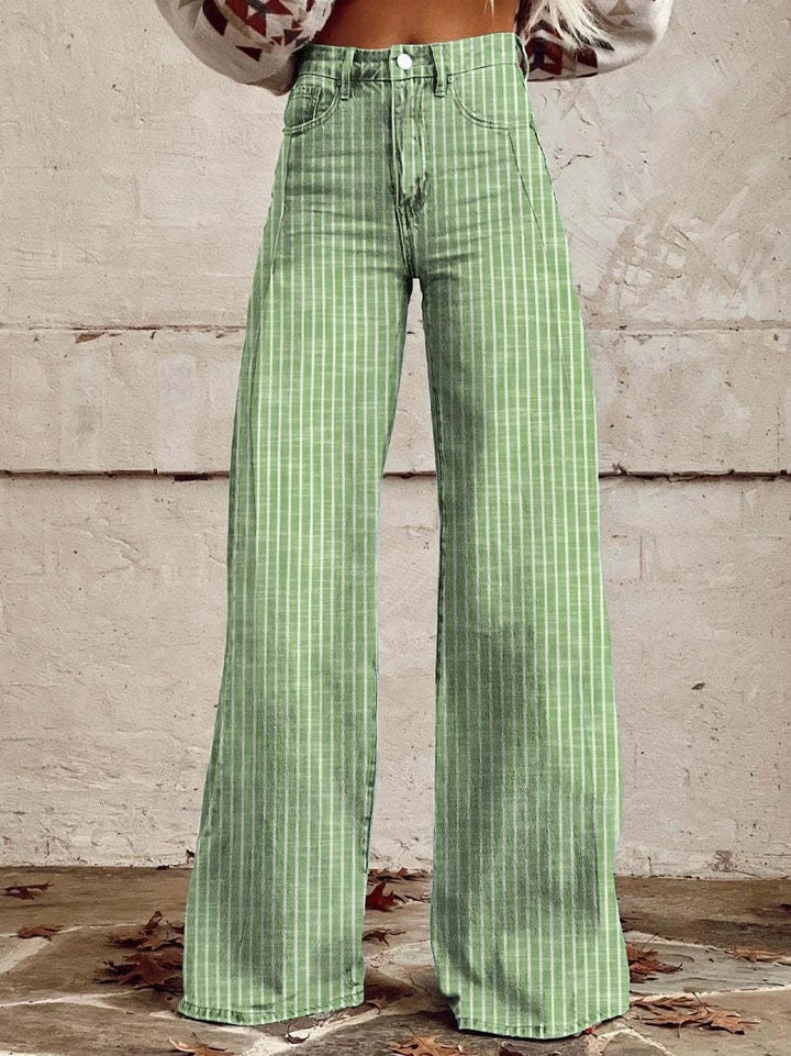 Lune London | Classic striped wide leg pants