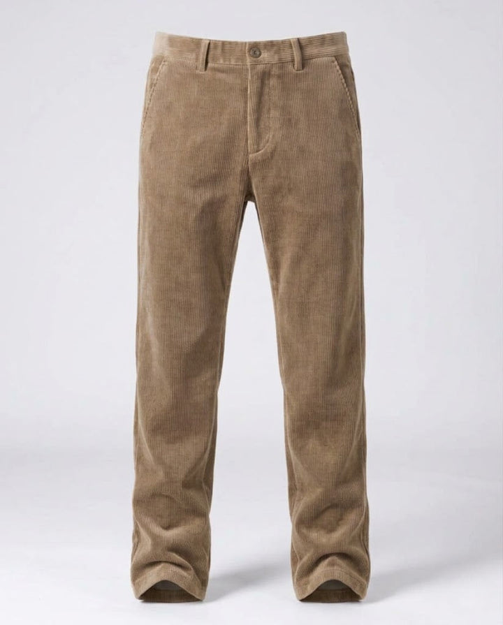 Men's Thermo Cord Pants with Soft Fleece Lining and Straight Cut Amarae