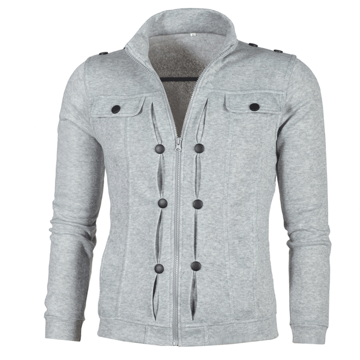 Winter sweatshirt jacket for women with stylish button details Lune London