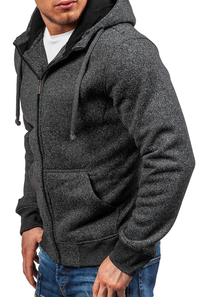 Men's hooded jacket with modern zip closure and practical side pockets Lune London