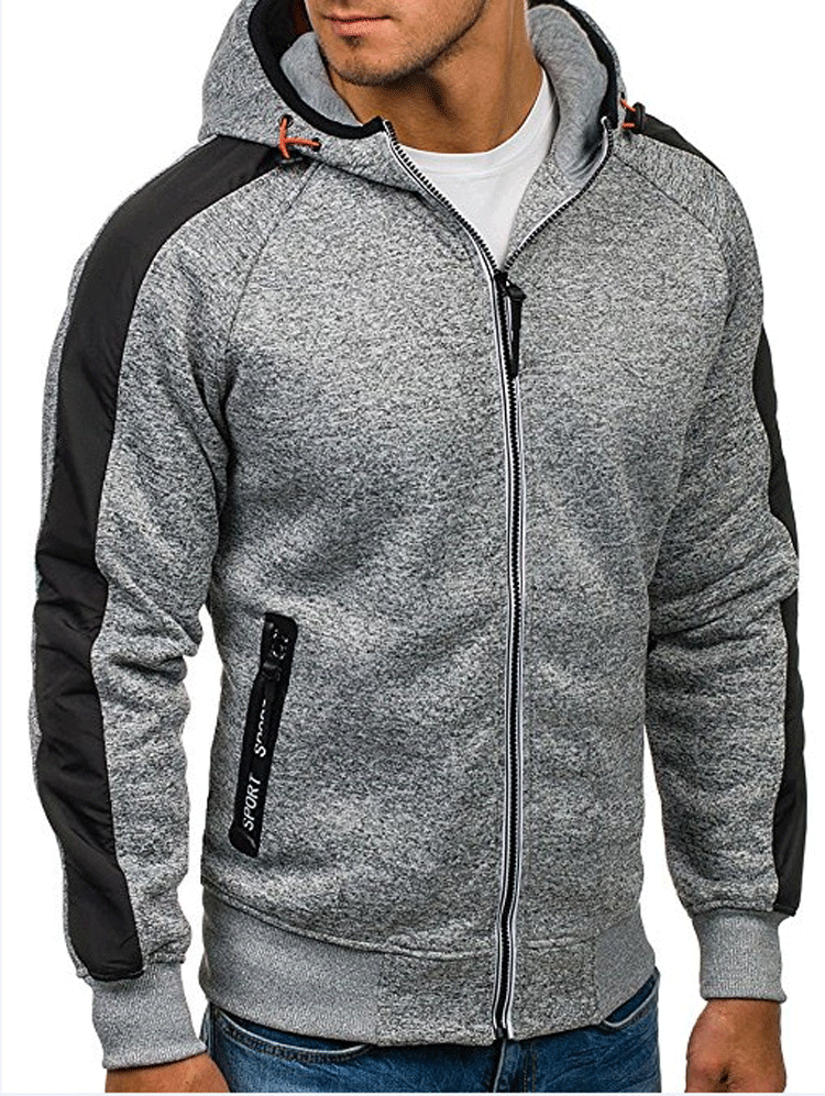 Sporty hooded jacket for men with innovative panel design Lune London