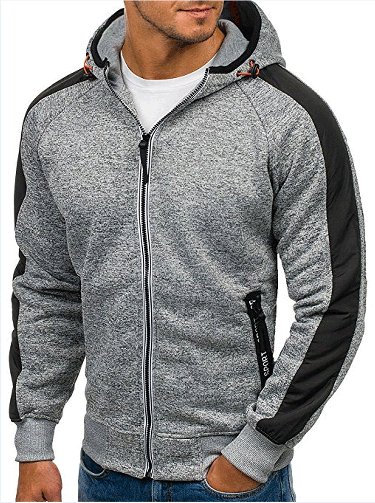 Sporty hooded jacket for men with innovative panel design Lune London