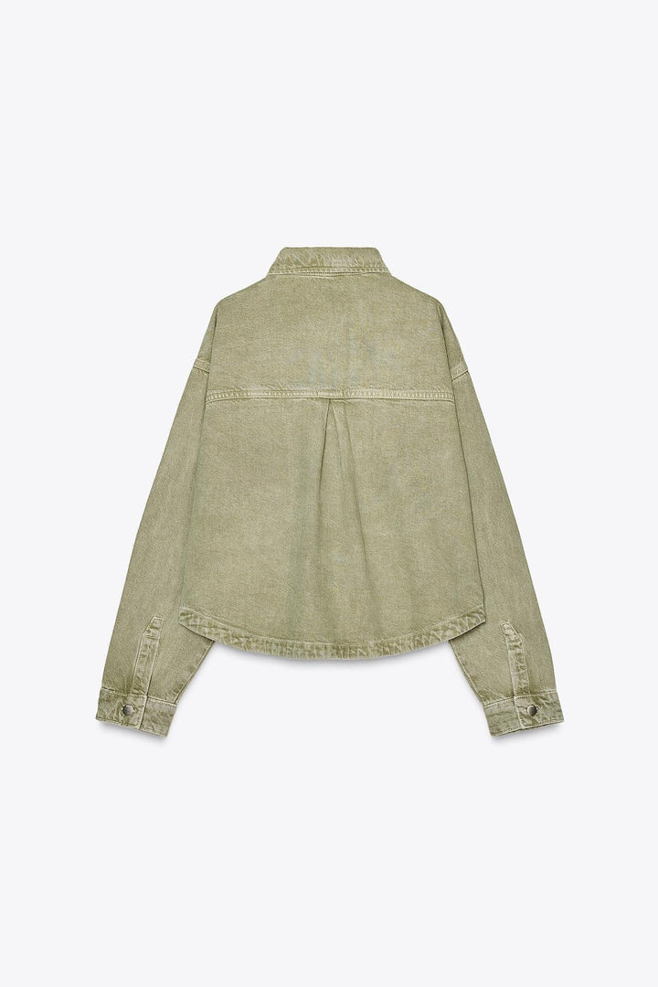 Amarae | Classic khaki denim jacket for everyday style