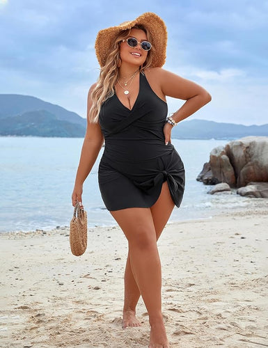 Amarae | Plus Size One Piece Swim Dress Swimsuit Tummy Control Swimsuits