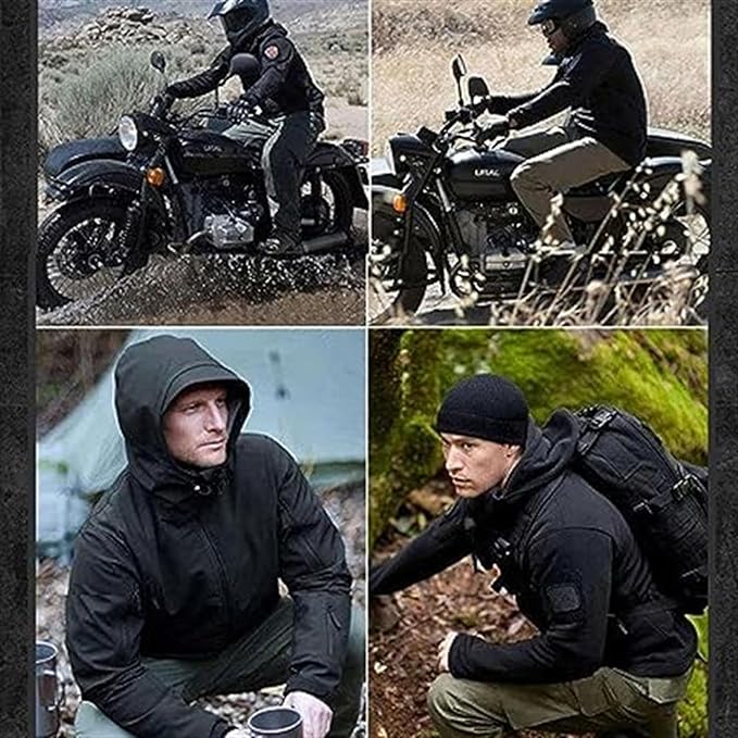 Men's Multifunctional Jacket with Fleece Lining and Zipper Amarae
