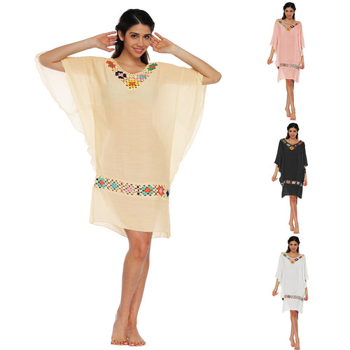 Amarae Embroidered Beach Tunic for Women