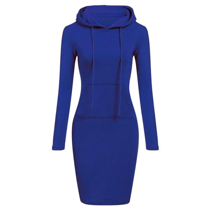 Lune London | Hoodie Dress - Long Sleeves - Adjustable Hood - Kangaroo Pocket - Slim Fit
