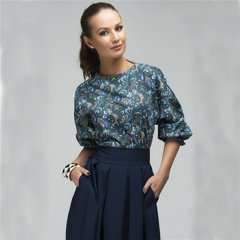 Ladies midi dress with tailored top made of jacquard and wide pleated skirt Amarae