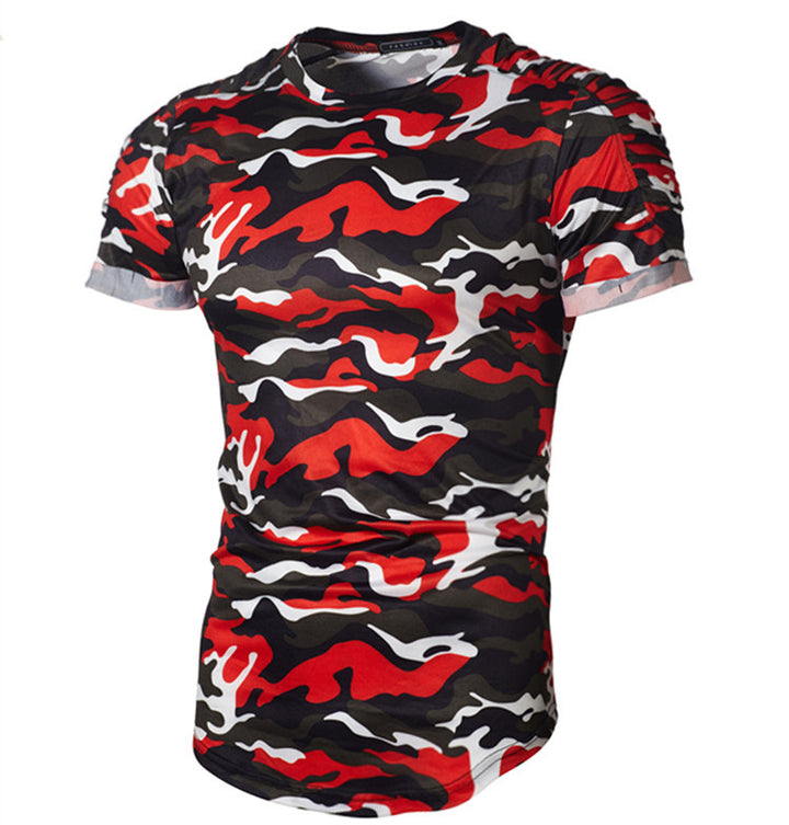 Premium camouflage t-shirt for men with unique ribbed details Lune London
