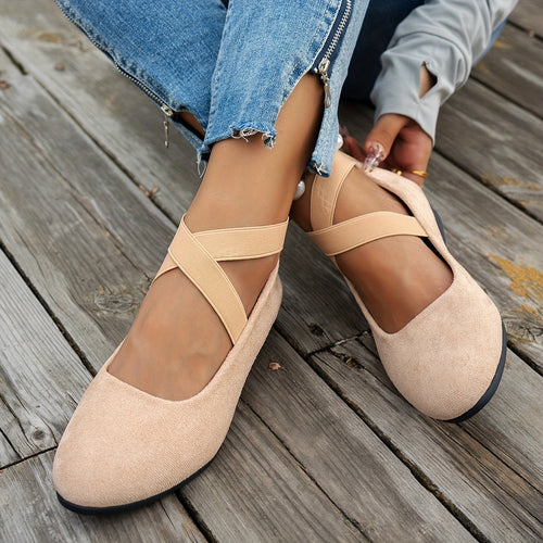 Amarae | Simple Women's Ballerinas Made Of Breathable Velvet