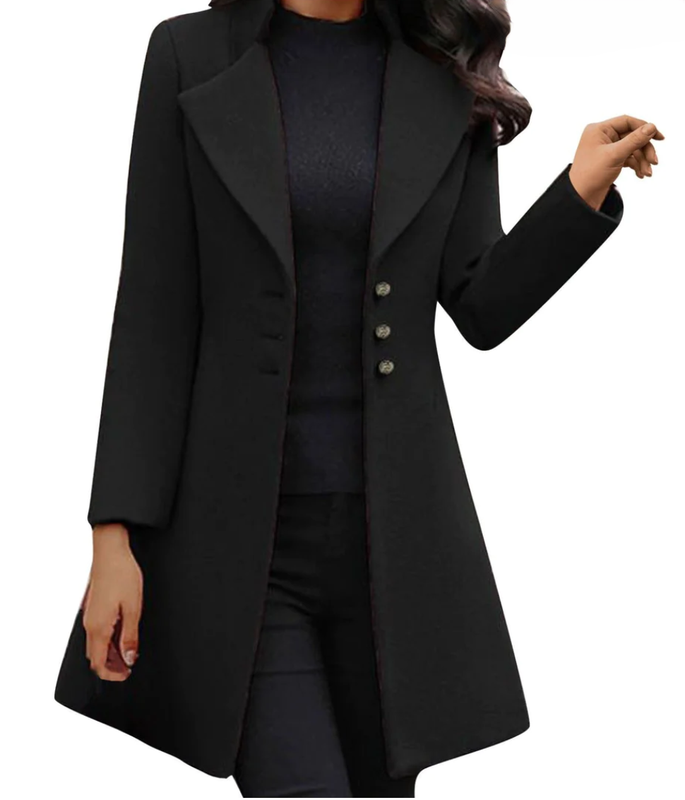 Amarae | Italian wool coat with long sleeves