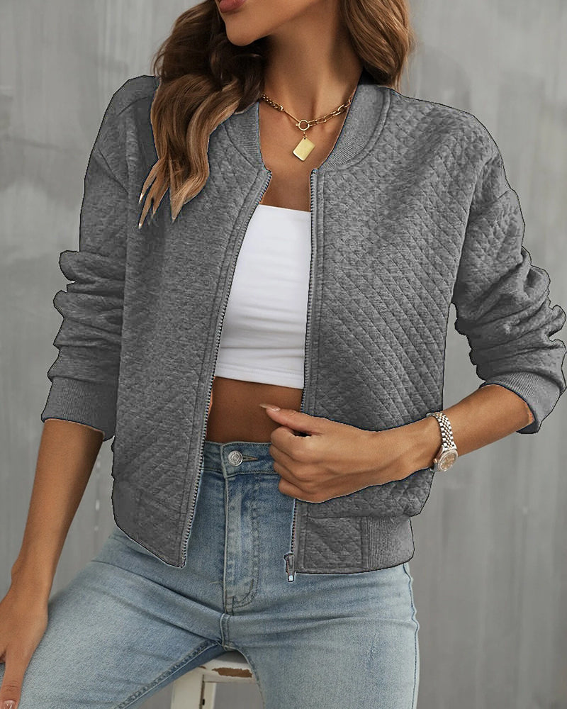 Lune London | Trendy Quilted Bomber Jacket for Women