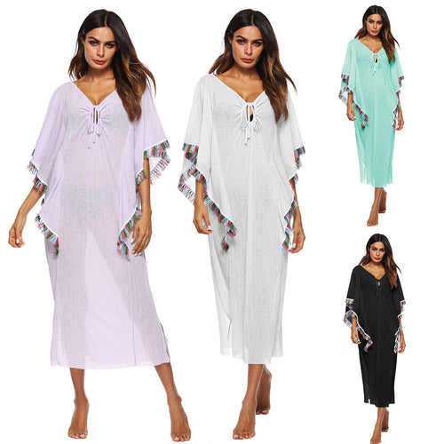 Amarae fringed lightweight poncho for women
