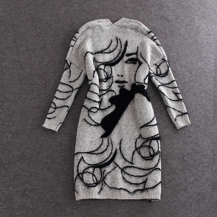 Wool coat for women with artistic pattern and comfortable fit Lune London