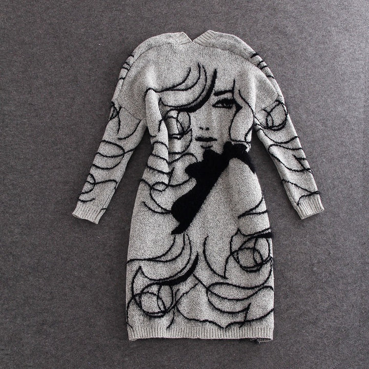 Wool coat for women with artistic pattern and comfortable fit Lune London
