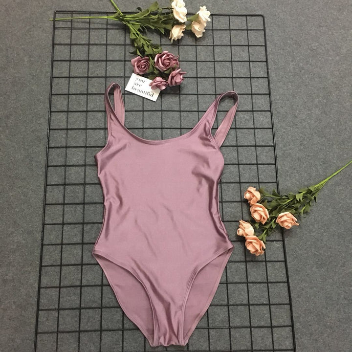 Chic and stylish one-piece sporty swimsuit for women