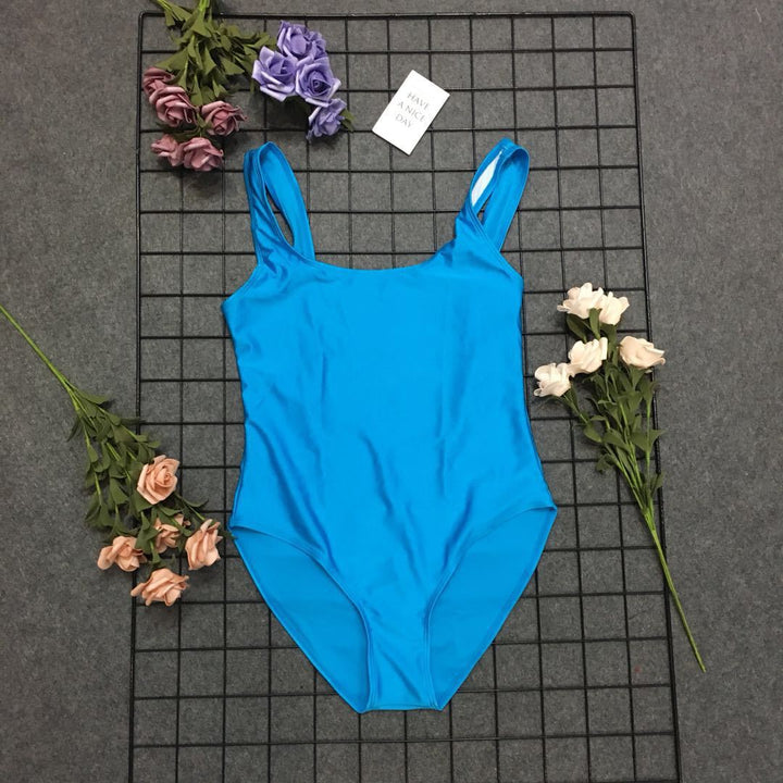 Chic and stylish one-piece sporty swimsuit for women