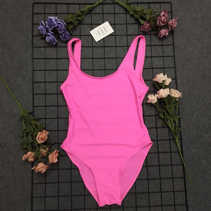 Chic and stylish one-piece sporty swimsuit for women