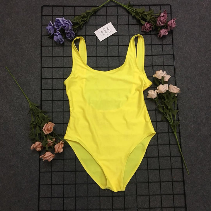Chic and stylish one-piece sporty swimsuit for women