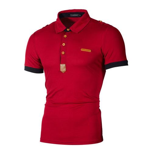 Men's Short Sleeve Polo with a Unique Collar Design Amarae