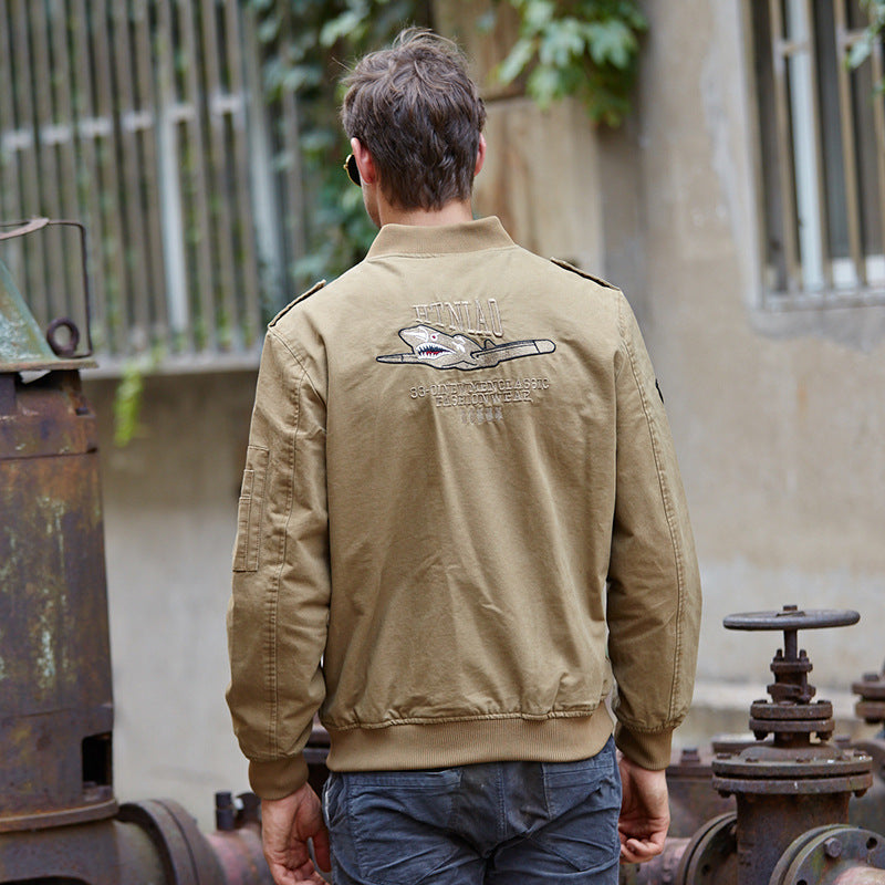 Stylish bomber jacket for men with practical patches Amarae