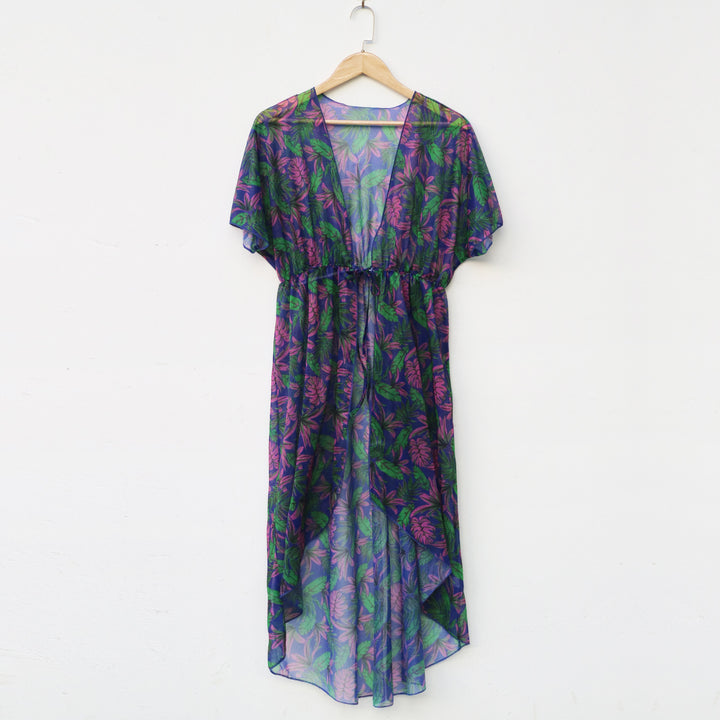 Amarae Transparent Floral Print Beach Dress for Women