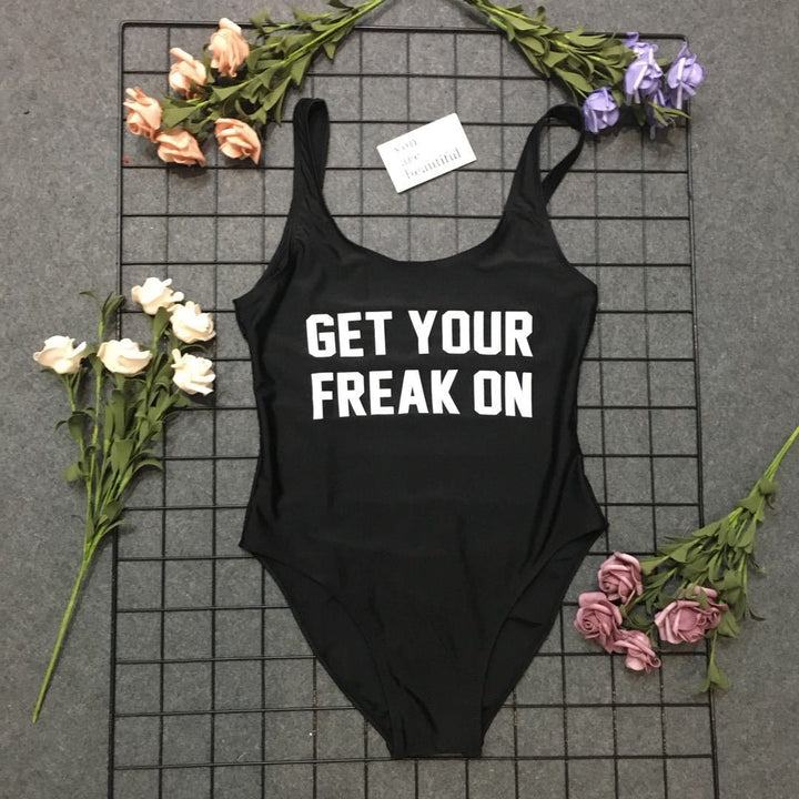 Chic and stylish one-piece sporty swimsuit for women