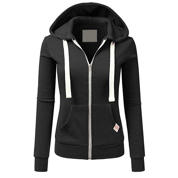 Women's zip-up hoodie fitted sweatshirt made from cotton blend Amarae