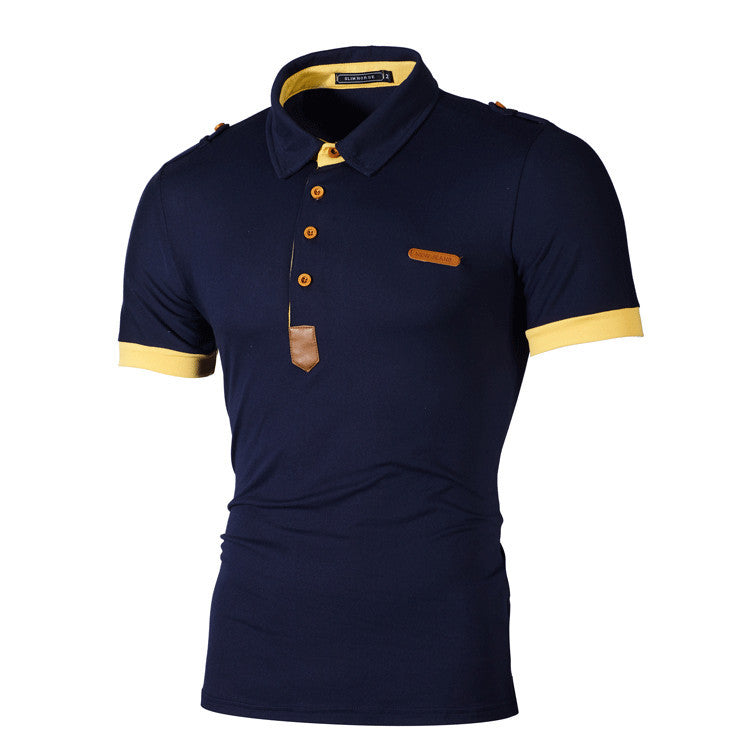 Men's Short Sleeve Polo with a Unique Collar Design Lune London