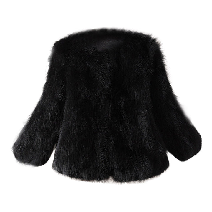 Fashionable short jacket for women with voluminous sleeves and soft fur Lune London