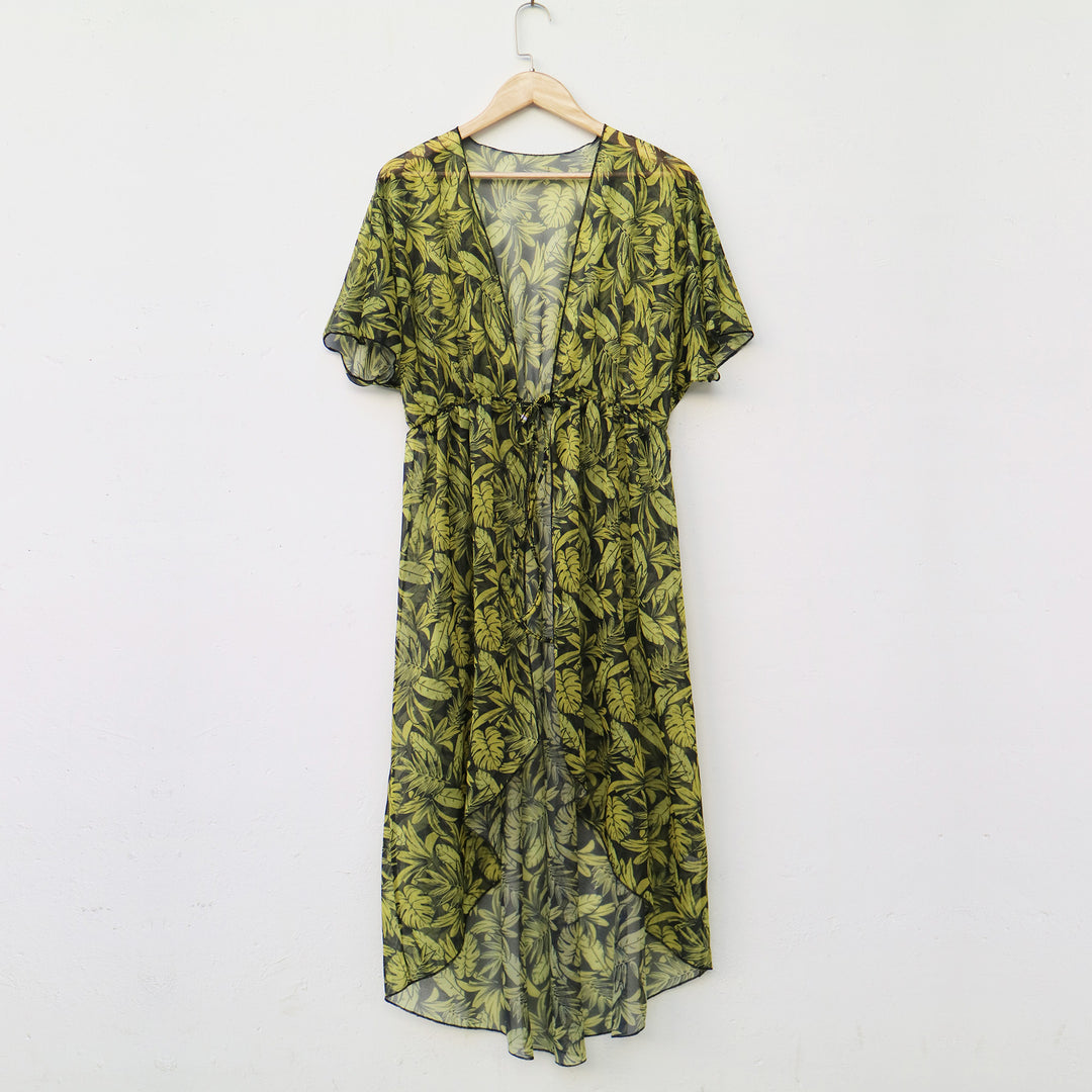 Amarae Transparent Floral Print Beach Dress for Women