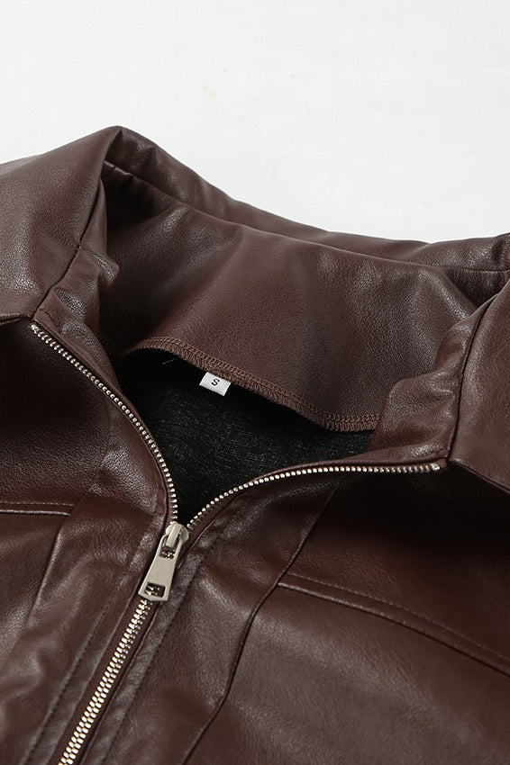 Amarae | Brown Leather Jacket