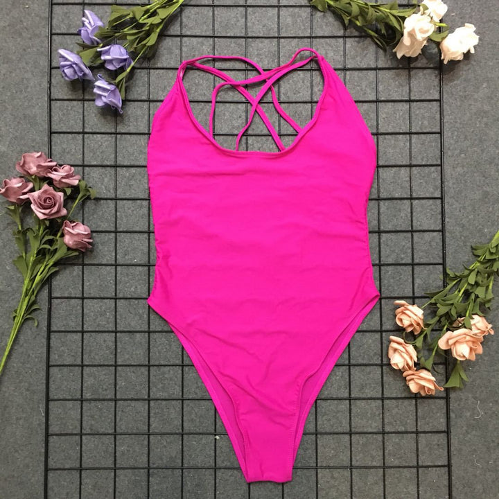 Sport swimsuit for ladies with crossed back Lune London
