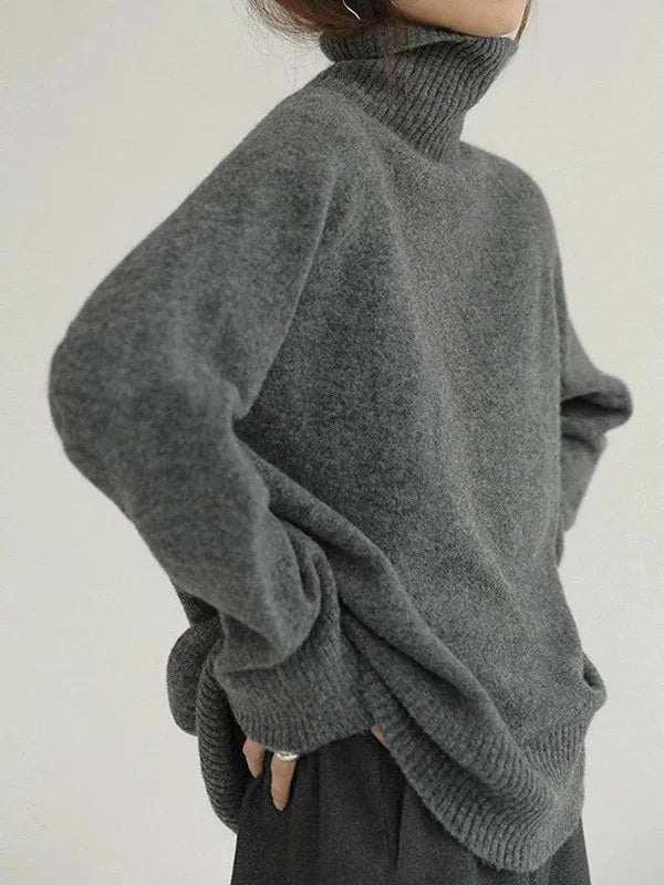 Lune London - Casual turtleneck cashmere sweater for women