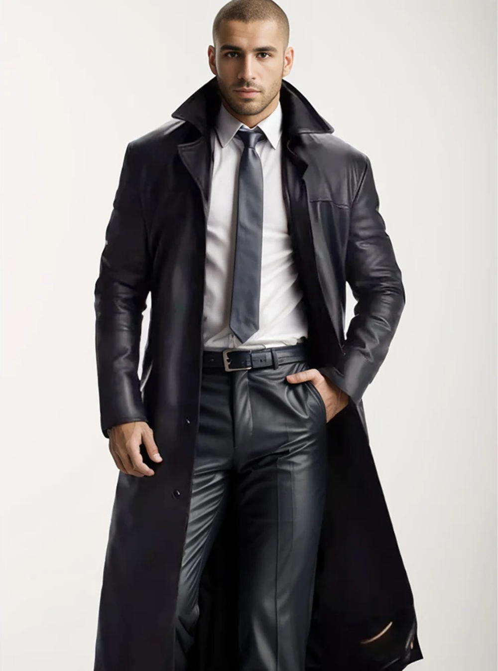Lune London | Long Leather Coat for Men