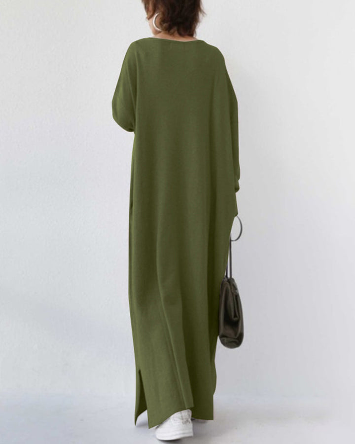 Lune London | Women's dress with V-neck and long sleeves
